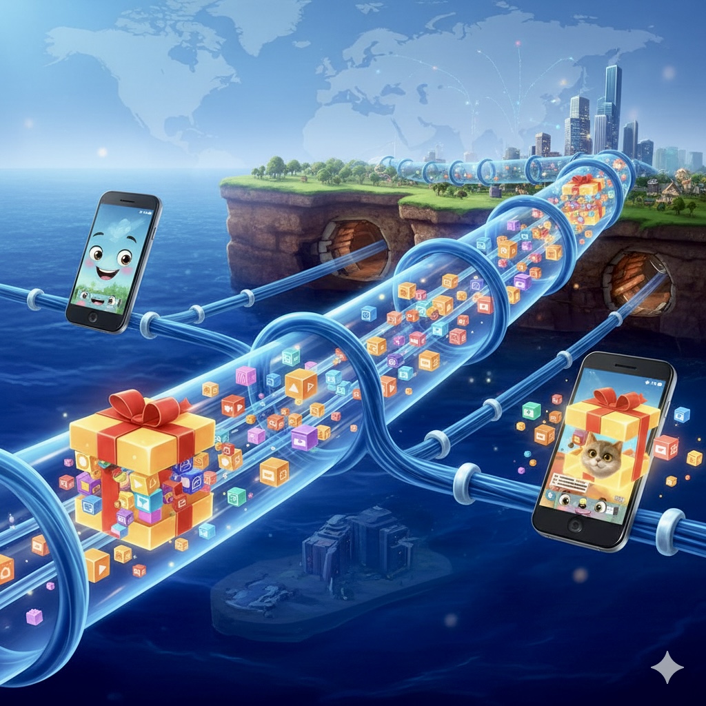 سألت حد "الإنترنت فيه إيه؟" هيقولك فيه فيديوهات وصور ورسايل. كل الحاجات دي إحنا بنسميها "بيانات". وعشان نفهم البيانات دي بتوصلنا إزاي، لازم نتخيلها بشكل ملموس.