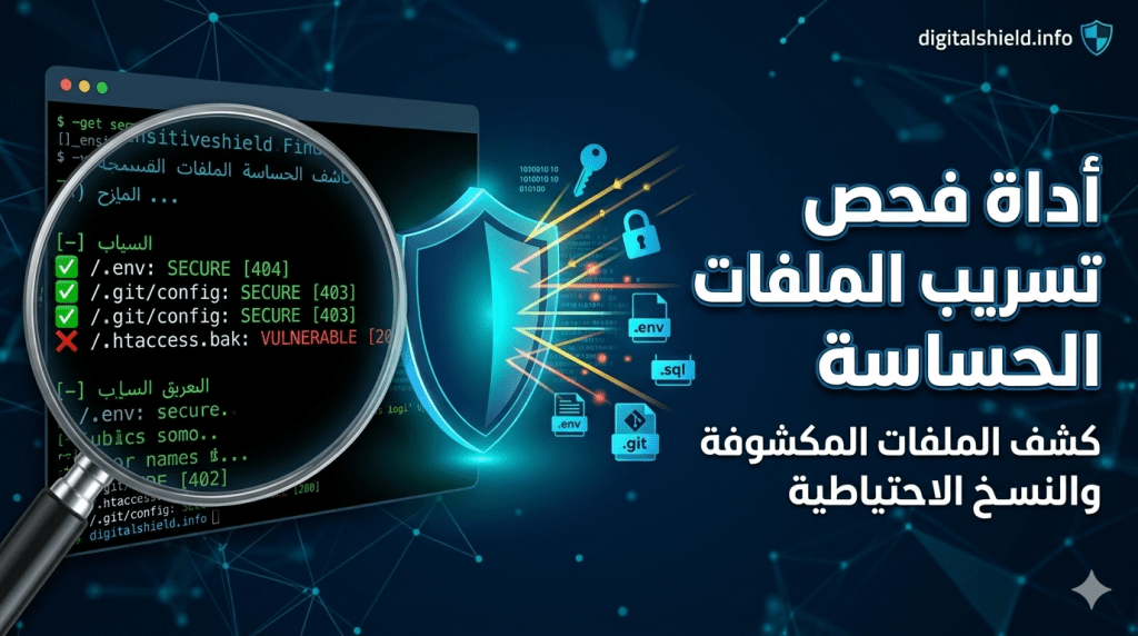 افحص أي موقع ويب حياً واكشف عن تسريبات الملفات الحساسة مثل ملفات البيئة .env والنسخ الاحتياطية والـ Git المفتوحة للعامة لحماية خادمك من الاختراق.