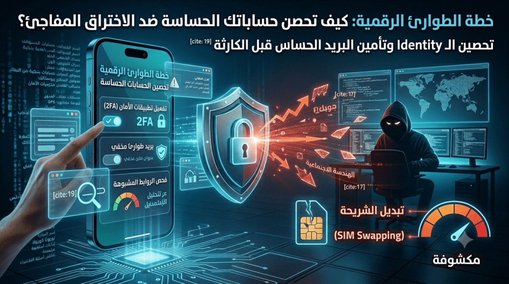 تعرف على كيفية حماية حسابات السوشيال ميديا من هجمات الـ SIM Swapping، وأهمية بريد الطوارئ المخفي وطرق كشف روابط التصيد الاحتيالي.