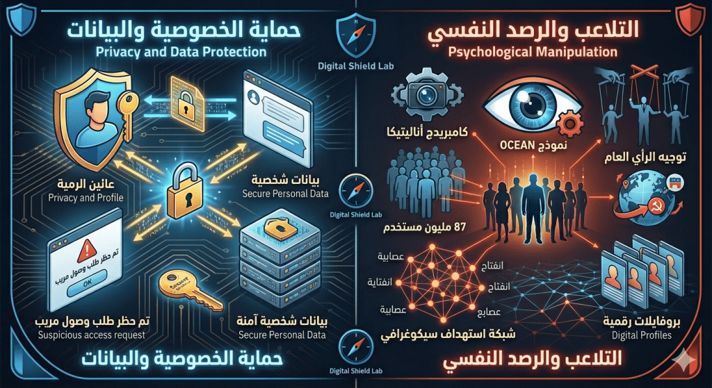 تعرف على القصة الكاملة لفضيحة كامبريدج أناليتيكا واستغلال بيانات 87 مليون مستخدم على فيسبوك عبر التحليل النفسي والتلاعب بالرأي العام، وطرق الحماية.
