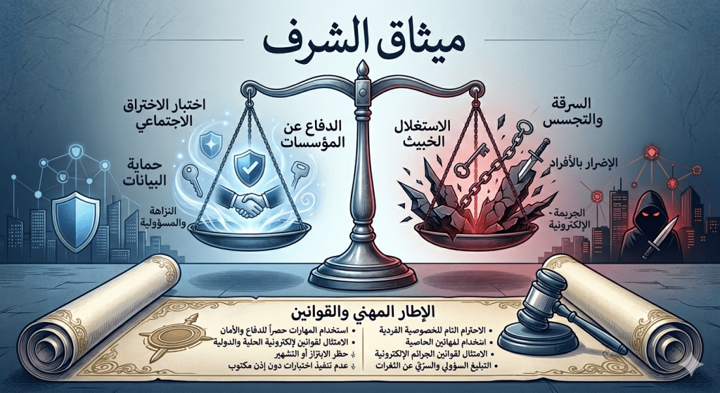  كيف تمارس الهندسة الاجتماعية بأمان؟ تعرف على الفرق بين اختبار الاختراق الأخلاقي والاستغلال الخبيث، واكتشف القواعد الأخلاقية التي يجب أن يلتزم بها كل باحث في مجال الـ OSINT.