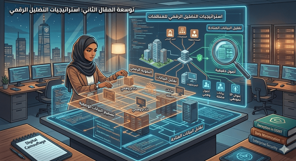 تعرف على كيفية تعزيز أمن منظمتك عبر استراتيجيات التضليل الرقمي الذكية. اكتشف كيف تساعد هذه الأساليب في تقليل البيانات الحساسة المتاحة وتشتيت جهود المهاجمين، بناءً على المبادئ الأمنية .