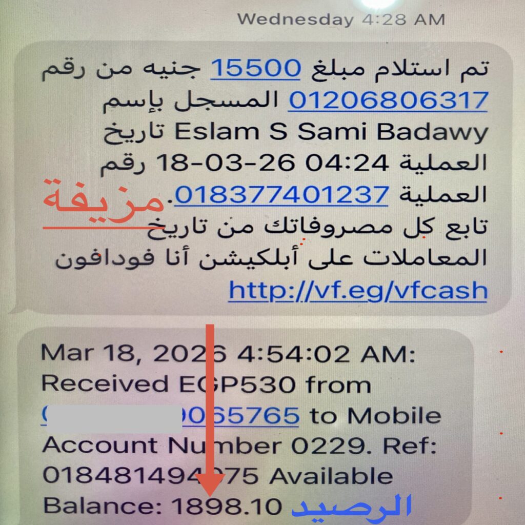 تعرف على ثغرة الـ SMS Injection في المحافظ الإلكترونية، وكيف يمثل "الرصيد الإجمالي الجديد" الفارق الحاسم بين الرسالة الحقيقية والمزيفة لحمايتك من الاحتيال.