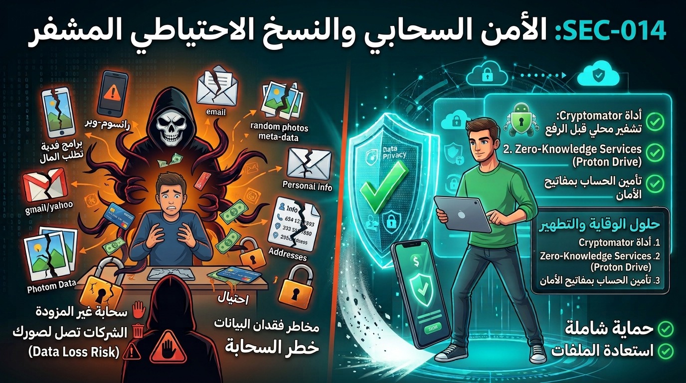 SEC-014: الأمن السحابي والنسخ الاحتياطي المشفر (Cloud Security & Encrypted Backups)