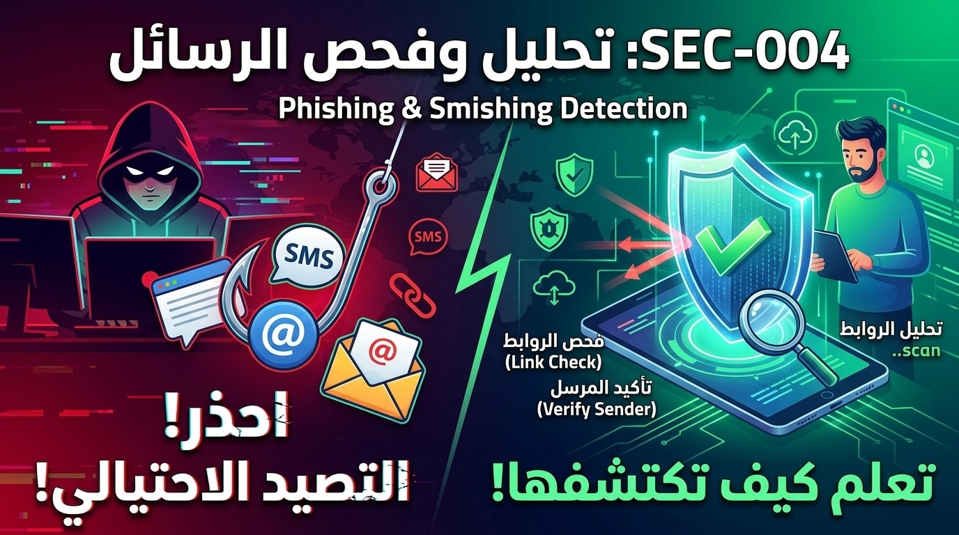 SEC-004: تحليل وفحص الرسائل الإلكترونية والنصية (Phishing & Smishing)