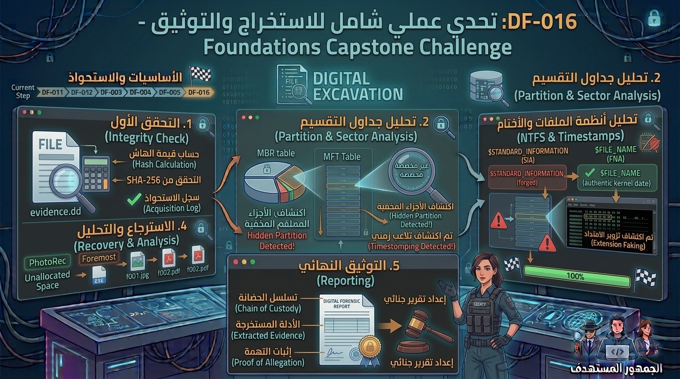 DF-016: تحدي عملي شامل للاستخراج والتوثيق – Foundations Capstone Challenge