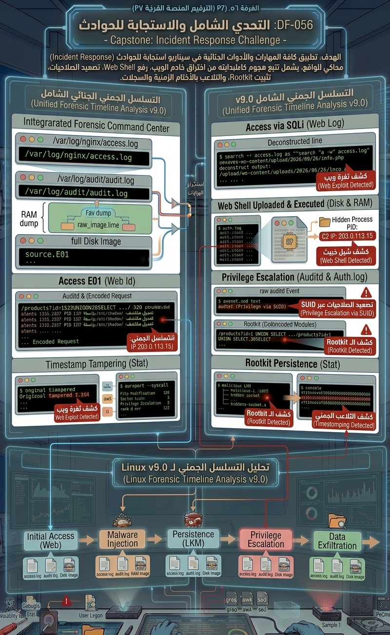 DF-056: التحدي الشامل والاستجابة للحوادث – Capstone: Incident Response Challenge