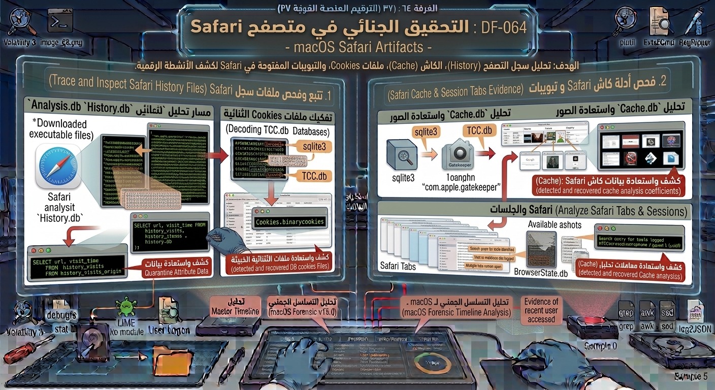 DF-064: التحقيق الجنائي في متصفح Safari – macOS Safari Artifacts