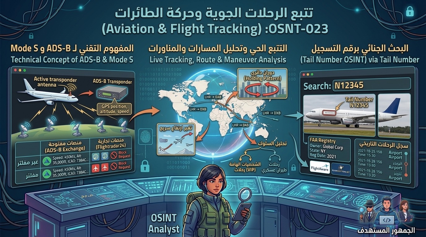 OSNT-023: تتبع الرحلات الجوية وحركة الطائرات (Aviation & Flight Tracking)
