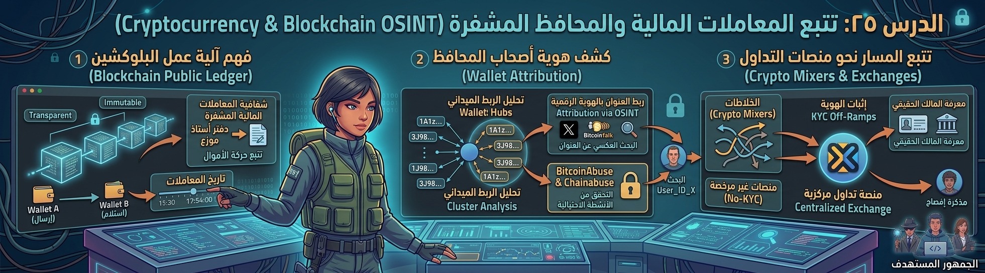 OSNT-025: تتبع المعاملات المالية والمحافظ المشفرة (Cryptocurrency & Blockchain OSINT)